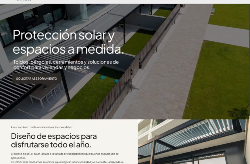 Nueva portada 6 CIRIA Toldos lanza su nueva página web con un diseño más intuitivo y una completa exposición de productos y proyectos realizados